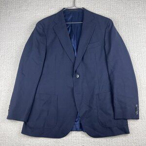 Luigi Bianchi Mantova Lanifico F.LLI Cerruti Italy Made Navy Blazer Men 54R Read